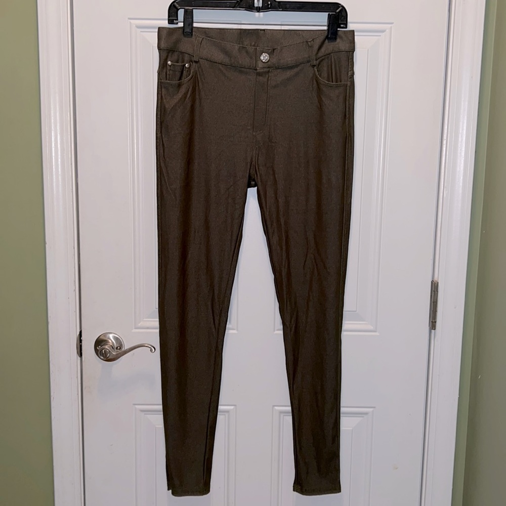🌧 5/$20 Yelete - Dark / Army Green Jeggings XL